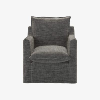 Sofa.com Anders Armchair in Liquorice Baylee Multi-Tone Viscose Linen