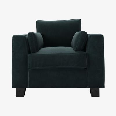 Sofa.com Bowie Armchair in Deep Forest Aquaclean Clever Velvet