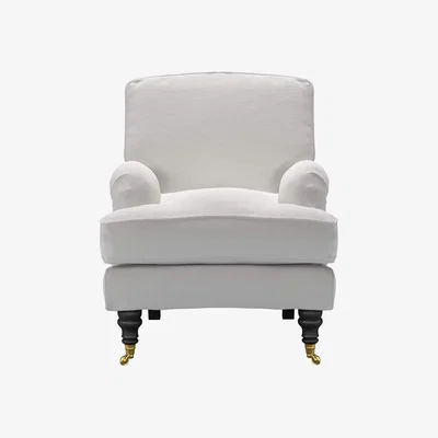 Sofa.com Bluebell Small Armchair in Alabaster Brushed Linen Cotton - sofa.com