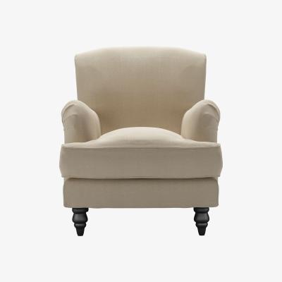 Sofa.com Snowdrop Small Armchair in Pennine Stone Organic Smart Cotton