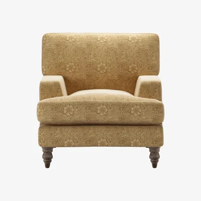 Sofa.com Isla Small Armchair in Marigold Velvet Ochre