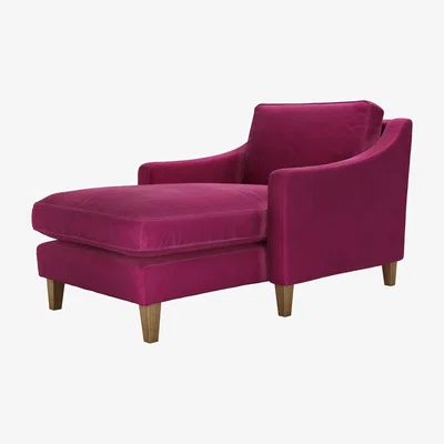 Sofa.com Iggy Chaise Armchair in Persian Rose Smart Velvet
