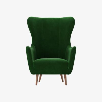 Sofa.com Louis Armchair in Putting Green Aquaclean Clever Velvet