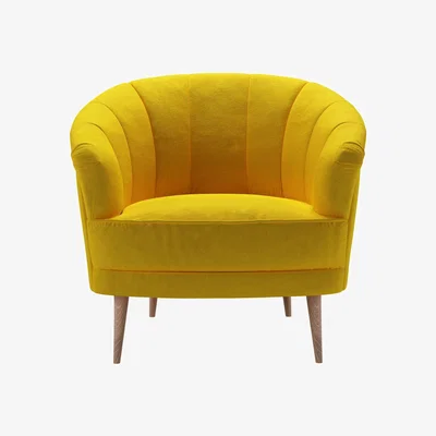 Sofa.com Harper Armchair in Canary Cotton Matt Velvet - sofa.com