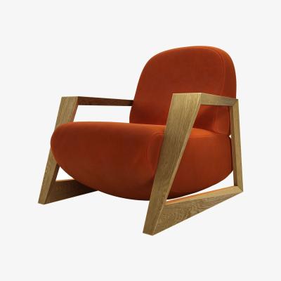 Sofa.com Hockney Armchair in Brick Aquaclean Clever Velvet