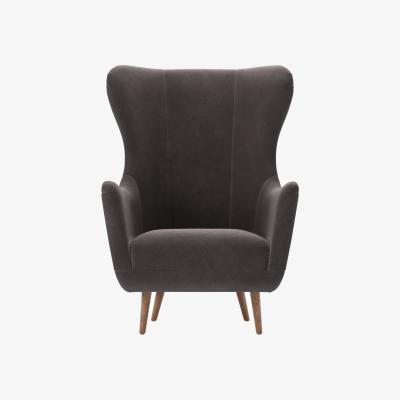 Sofa.com Louis Armchair in Shale Aquaclean Clever Velvet