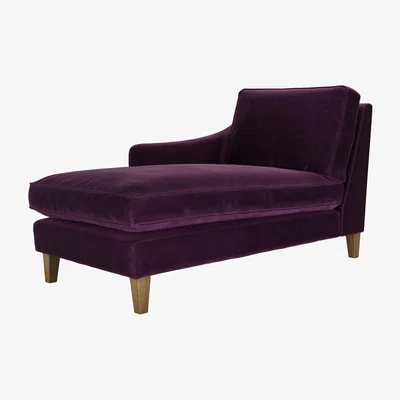 Sofa.com Iggy LHF Chaise Armchair in Damson Smart Velvet