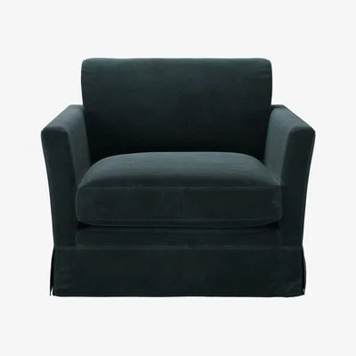 Sofa.com Otto Armchair in Deep Forest Aquaclean Clever Velvet