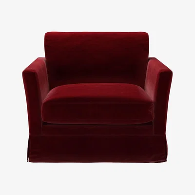 Sofa.com Otto Armchair in Claret Cotton Matt Velvet