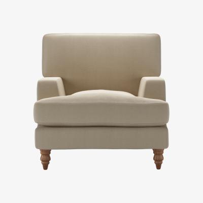 Sofa.com Isla Armchair in Pennine Stone Organic Smart Cotton