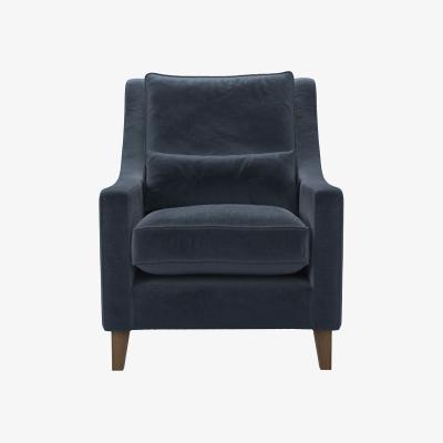 Sofa.com High Back Iggy Armchair in Skyfall Cotton Matt Velvet