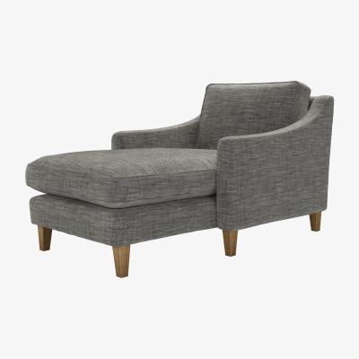 Sofa.com Iggy Chaise Armchair in Liquorice Baylee Multi-Tone Viscose Linen