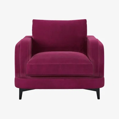 Sofa.com Boston Curved Arm Armchair in Persian Rose Smart Velvet