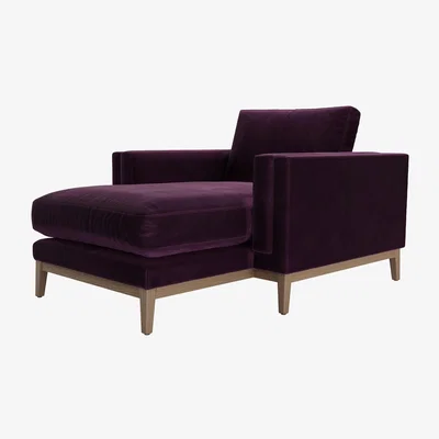 Sofa.com Costello Chaise Armchair in Damson Smart Velvet