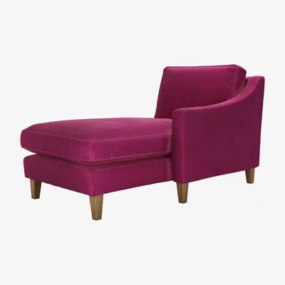 Sofa.com Iggy RHF Chaise Armchair in Persian Rose Smart Velvet