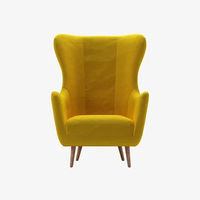 Sofa.com Louis Armchair in Canary Cotton Matt Velvet - sofa.com