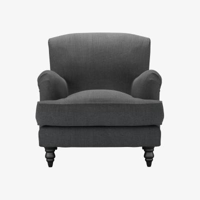 Sofa.com Snowdrop Armchair in Charcoal Brushed Linen Cotton - sofa.com