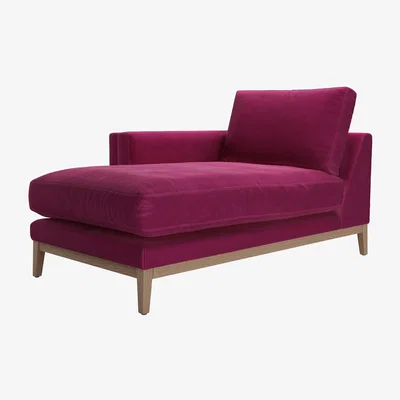 Sofa.com Costello  LHF Chaise Armchair in Persian Rose Smart Velvet