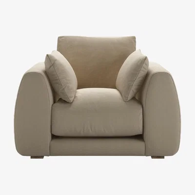 Sofa.com Carmel Armchair in Pennine Stone Organic Smart Cotton