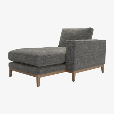 Sofa.com Costello RHF Chaise Armchair in Liquorice Baylee Multi-Tone Viscose Linen