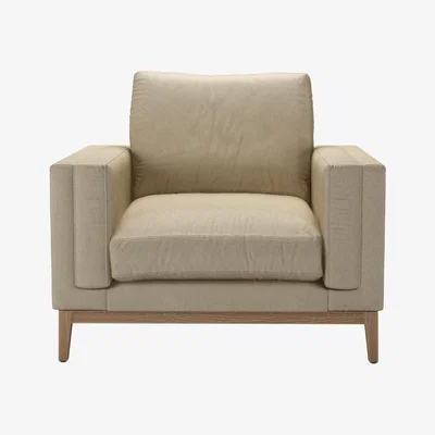 Sofa.com Costello Armchair in White Sands Soft Chenille - sofa.com