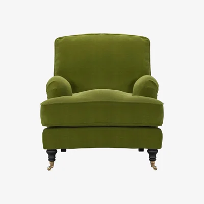 Sofa.com Bluebell Armchair in Vine Leaf Organic Smart Cotton
