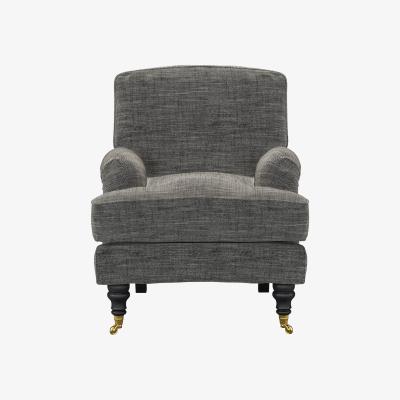 Sofa.com Bluebell Small Armchair in Liquorice Baylee Multi-Tone Viscose Linen