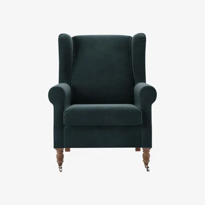 Sofa.com Duke Armchair in Deep Forest Aquaclean Clever Velvet