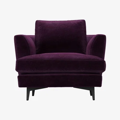 Sofa.com Lars Armchair in Plum Smart Velvet