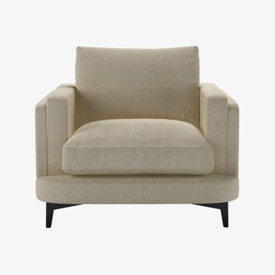 Sofa.com Boston Squared Arm Armchair in Pampas Hygge Smart Linen