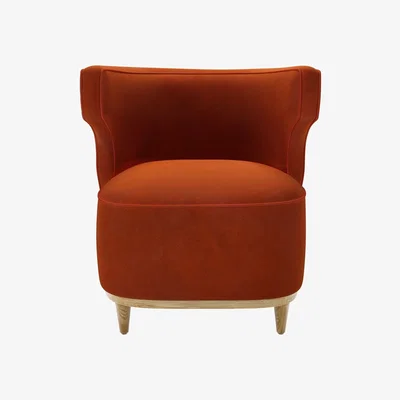 Sofa.com Edie Armchair in Brick Aquaclean Clever Velvet
