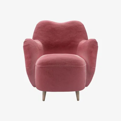 Sofa.com Ginger Armchair in Dusty Rose Cotton Matt Velvet - sofa.com