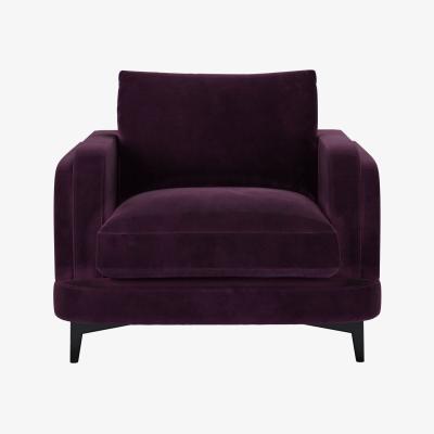 Sofa.com Boston Curved Arm Armchair in Damson Smart Velvet