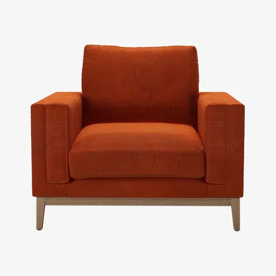 Sofa.com Costello Armchair in Brick Aquaclean Clever Velvet