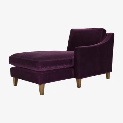 Sofa.com Iggy RHF Chaise Armchair in Damson Smart Velvet