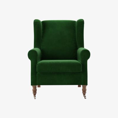Sofa.com Duke Armchair in Putting Green Aquaclean Clever Velvet