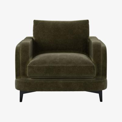 Sofa.com Boston Curved Arm Armchair in Juniper Aquaclean Clever Chenille