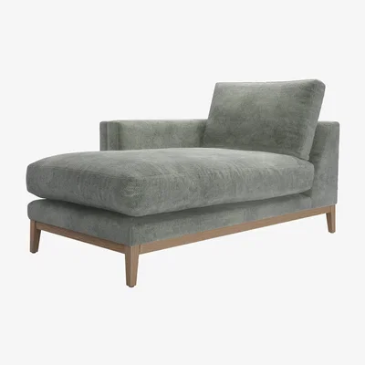 Sofa.com Costello  LHF Chaise Armchair in Moonstone Speckled Chenille