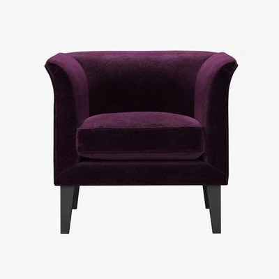 Sofa.com Fingal Armchair in Plum Smart Velvet - sofa.com