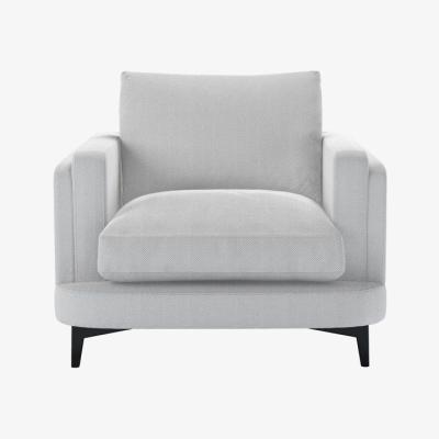 Sofa.com Boston Squared Arm Armchair in Mineral Mist Speckled Chenille