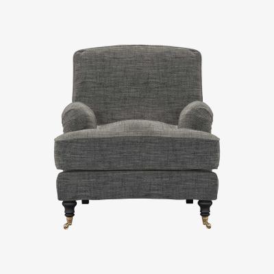 Sofa.com Bluebell Armchair in Liquorice Baylee Multi-Tone Viscose Linen