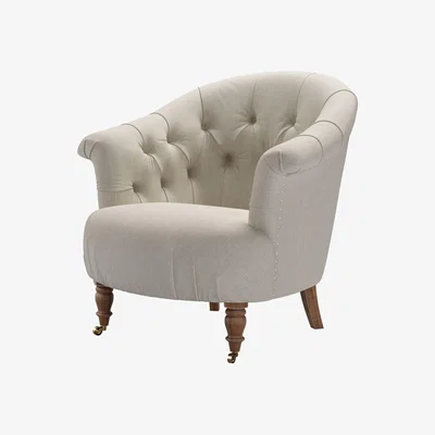 Sofa.com Bertie Armchair in Canvas Pure Belgian Linen - sofa.com