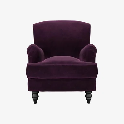 Sofa.com Snowdrop Small Armchair in Damson Smart Velvet