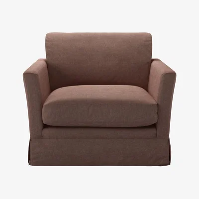 Sofa.com Otto Armchair in Pinot Noir Norfolk Cotton