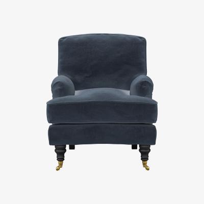 Sofa.com Bluebell Small Armchair in Skyfall Cotton Matt Velvet