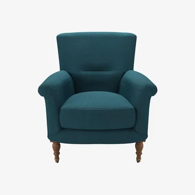 Sofa.com Alderney Armchair in Evergreen Brushed Linen Cotton - sofa.com