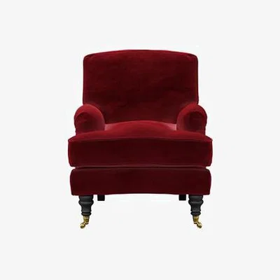 Sofa.com Bluebell Small Armchair in Claret Cotton Matt Velvet - sofa.com