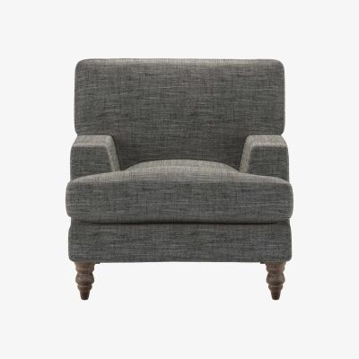 Sofa.com Isla Small Armchair in Liquorice Baylee Multi-Tone Viscose Linen