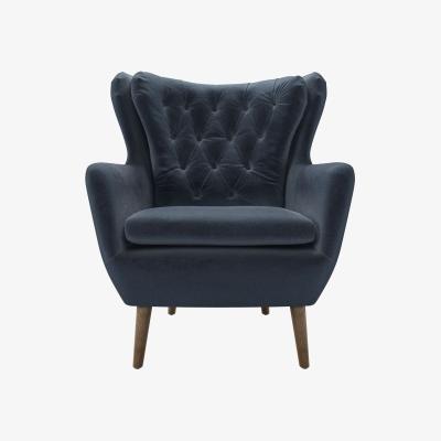 Sofa.com Ernest Swivel Armchair in Skyfall Cotton Matt Velvet