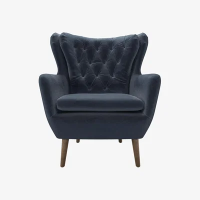 Sofa.com Ernest Swivel Armchair in Skyfall Cotton Matt Velvet